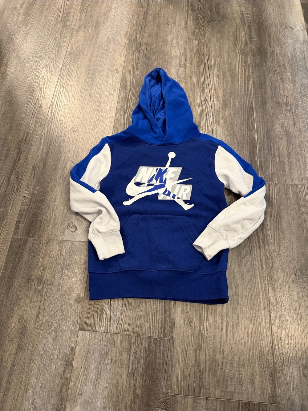 Jordan Kids Blue Sweatshirt with Red Jumpman Logo